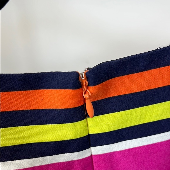 TAHARI Arthur S. Levine Striped Y2k Sleeveless Dress. Size 4 Pink Orange - Picture 6 of 9